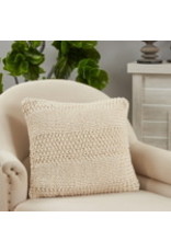 SARO Knitted Pillow (slate) 20" sqaure 3577