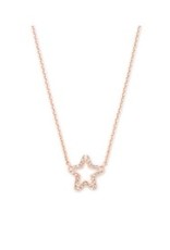 KENDRA SCOTT Jae star crystal necklace rose gold