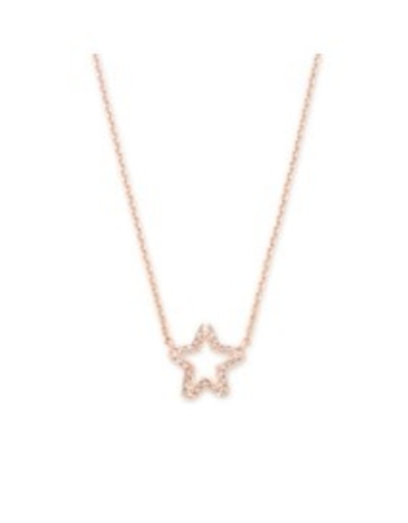KENDRA SCOTT Jae star crystal necklace rose gold