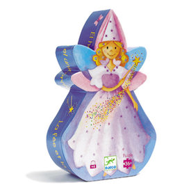 Djeco 36 Piece Silhouette Puzzle the Fairy & the Unicorn