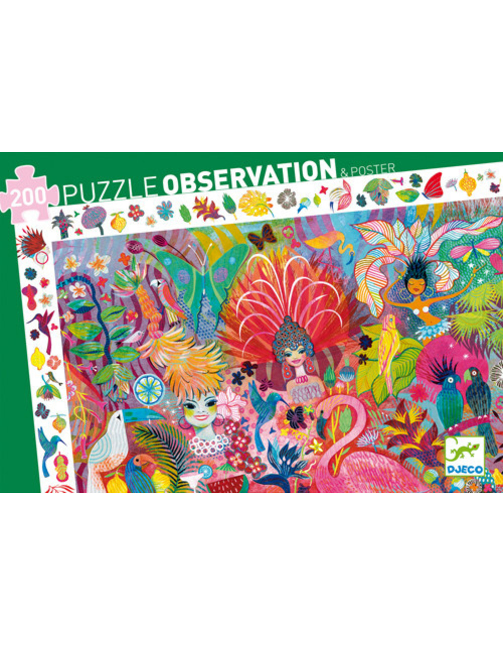 Djeco 200 Pieces Observation Puzzle Rio Carnival