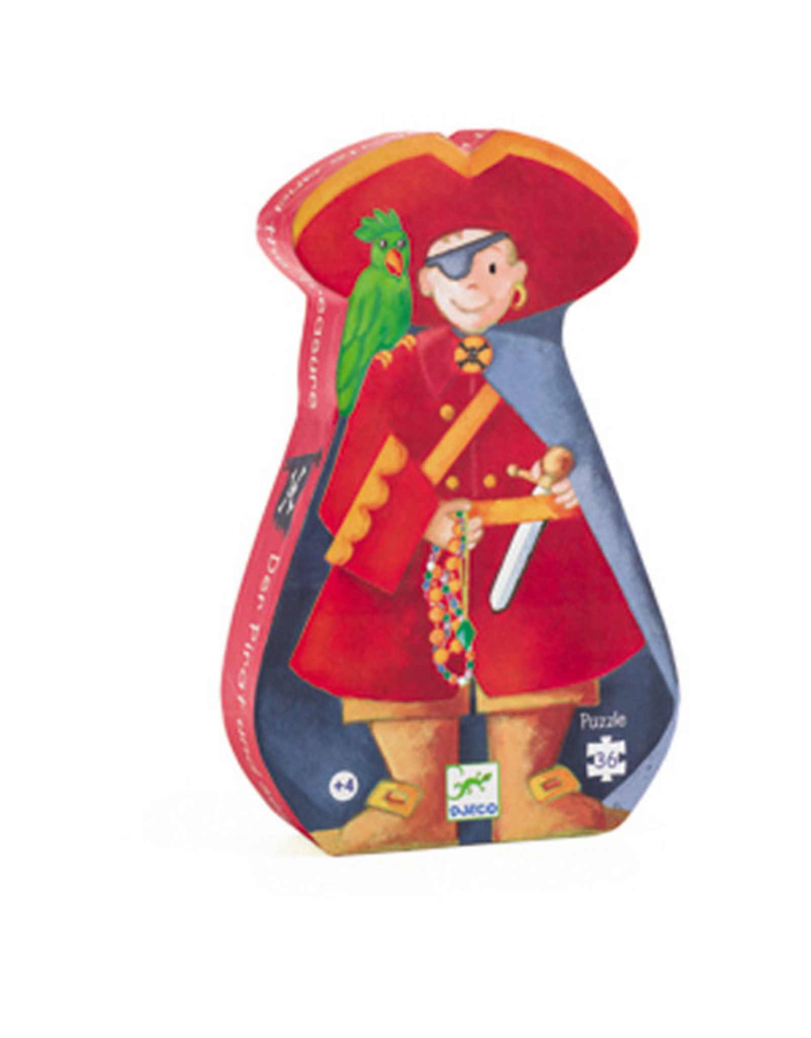Djeco 36 Pieces Silhouette Puzzle the Pirate & His Treasure