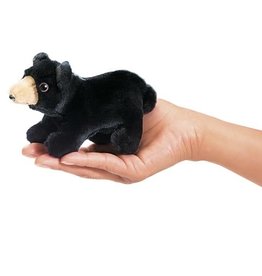 Folkmanis Mini Black Bear Finger Puppet