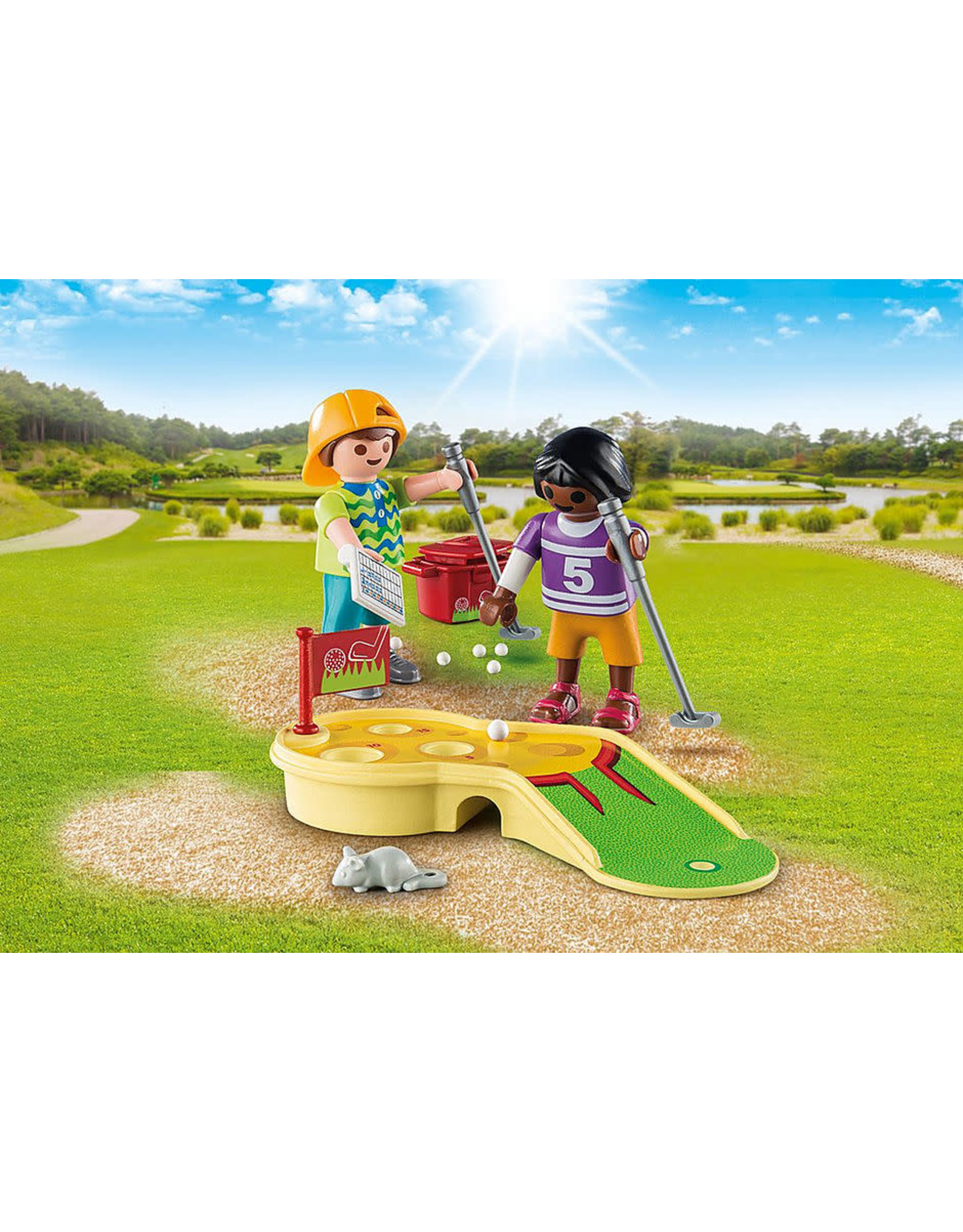 Playmobil Children Minigolfing