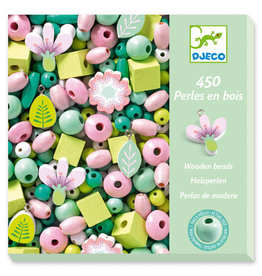 Djeco Wooden Beads Leaves & Flowers