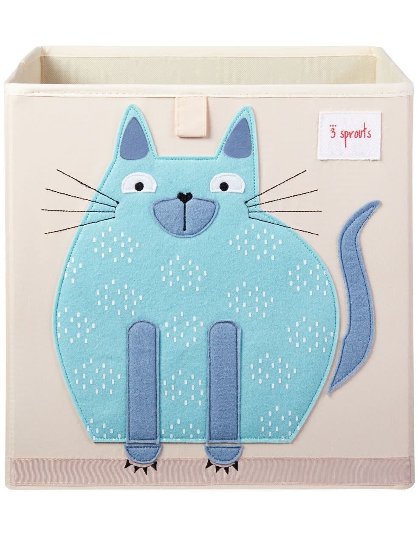 3 Sprouts Storage Box Blue Cat