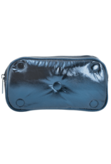 Iscream Cosmetic Bag, Blue Metallic Tufted