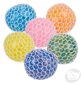 The Toy Network Mesh Squeeze Bead Ball 2.75" Assorted