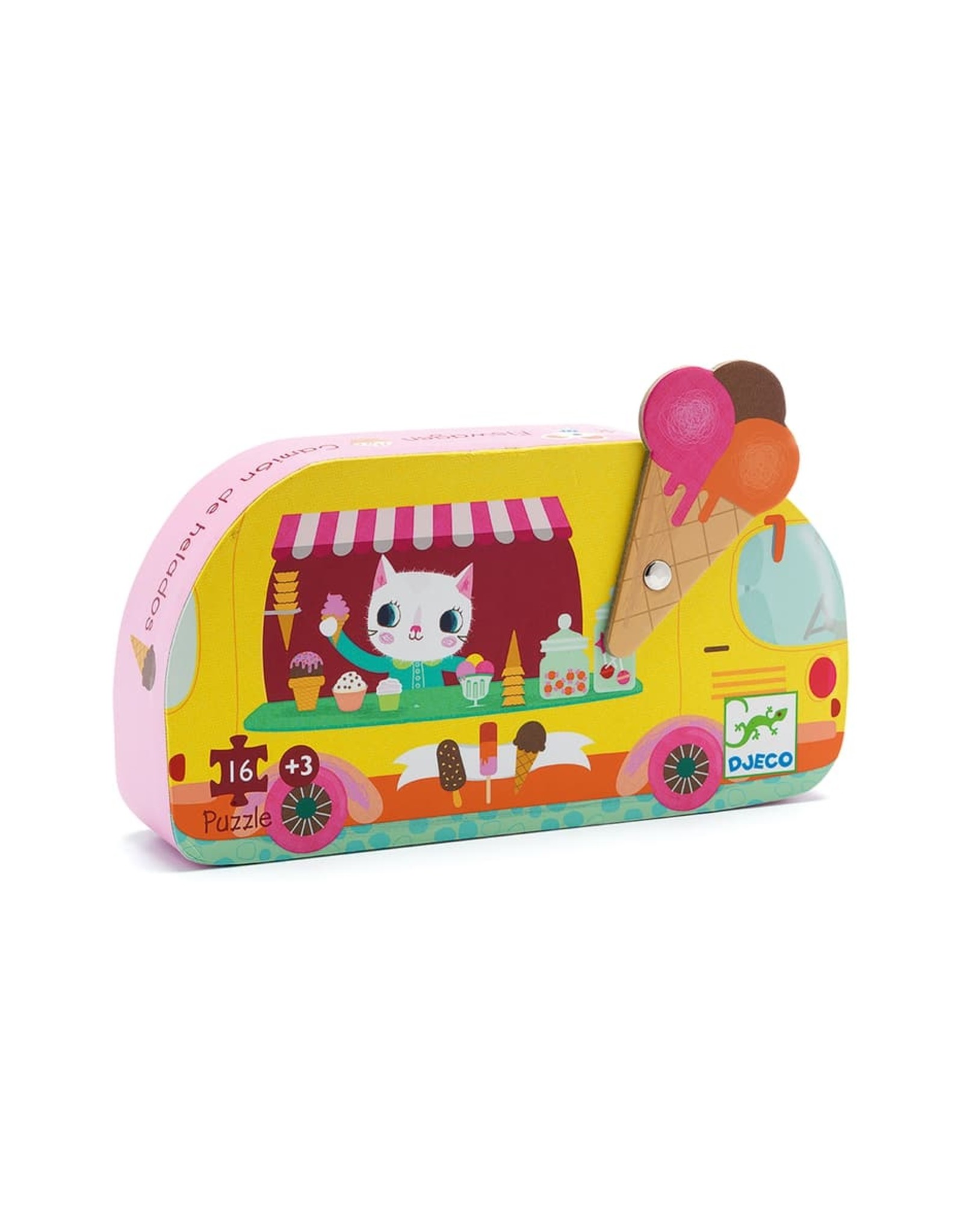 Djeco 16 Pieces Silhouette Puzzle The Ice Cream Truck