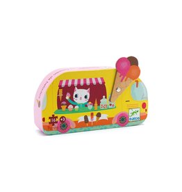 Djeco 16 Pieces Silhouette Puzzle The Ice Cream Truck