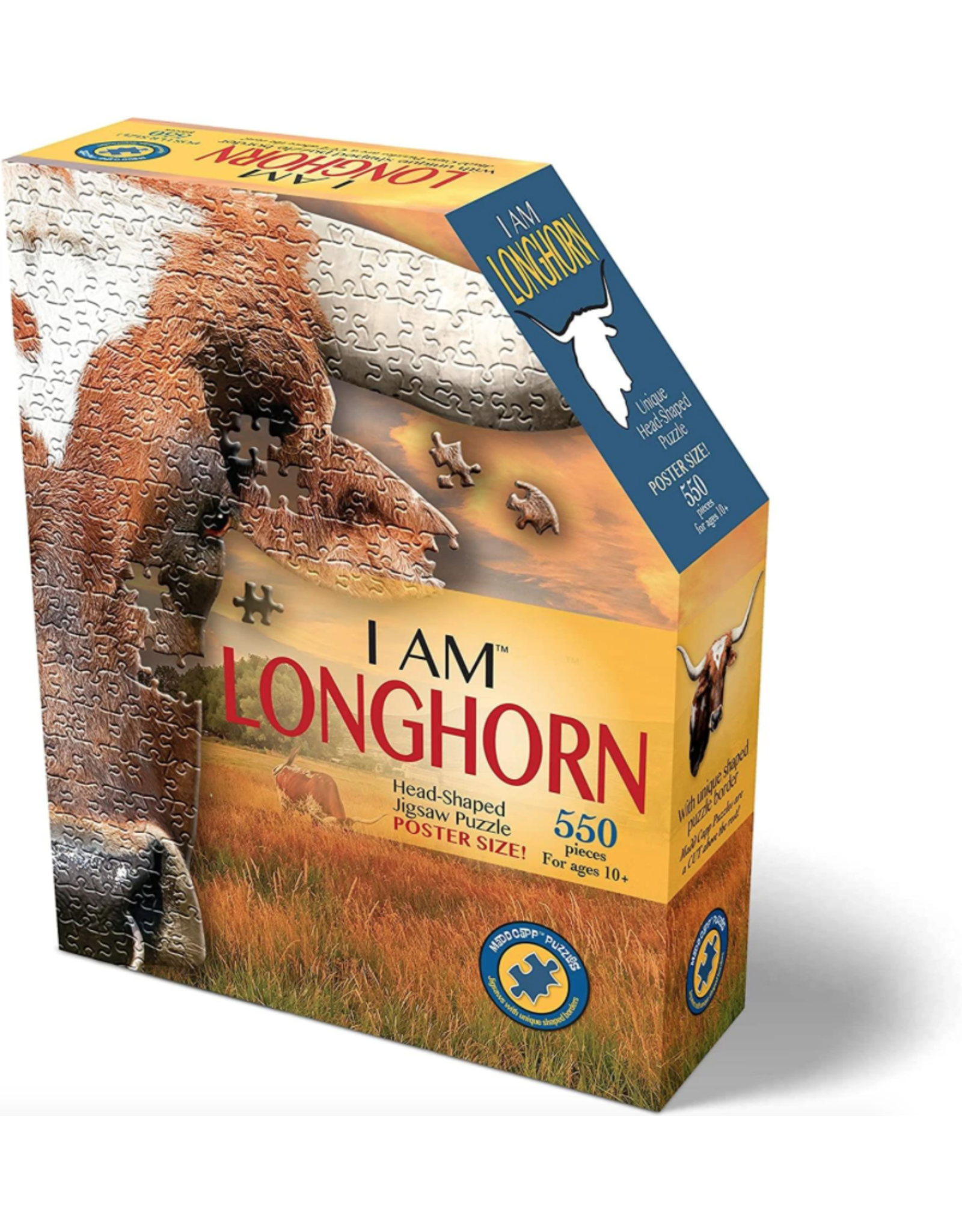 Madd Capp 550 pcs. I Am Longhorn Shaped Puzzle