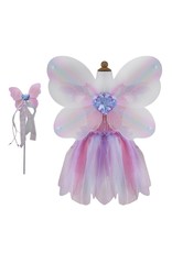 Great Pretenders Butterfly Dress with Wings & Wand, Pink/Multi, Size 5-6