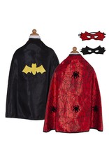 Great Pretenders Reversible Spider Bat cape & Mask, Size 4-6