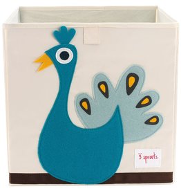 3 Sprouts Storage Box, Blue Peacock