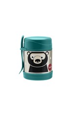 3 Sprouts Stainless Steel Food Jar Teal Bear