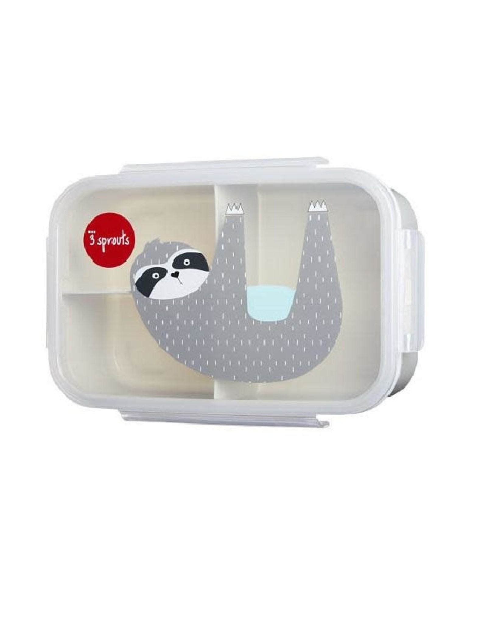 3 Sprouts Bento Box, Gray Sloth
