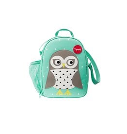 3 Sprouts Lunch Bag, Mint Owl