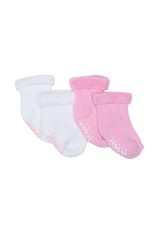 Juddlies Infant Socks 2 pairs Pink & White