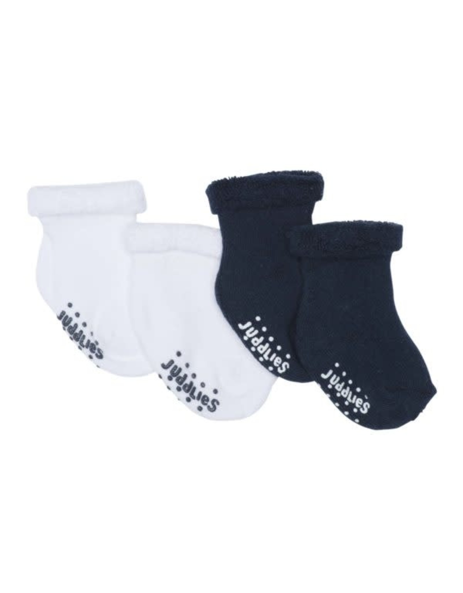 Juddlies Infant Socks 2 pairs Navy & White