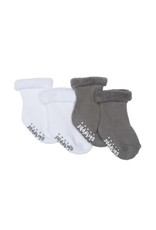 Juddlies Infant Socks 2 pairs Grey & White