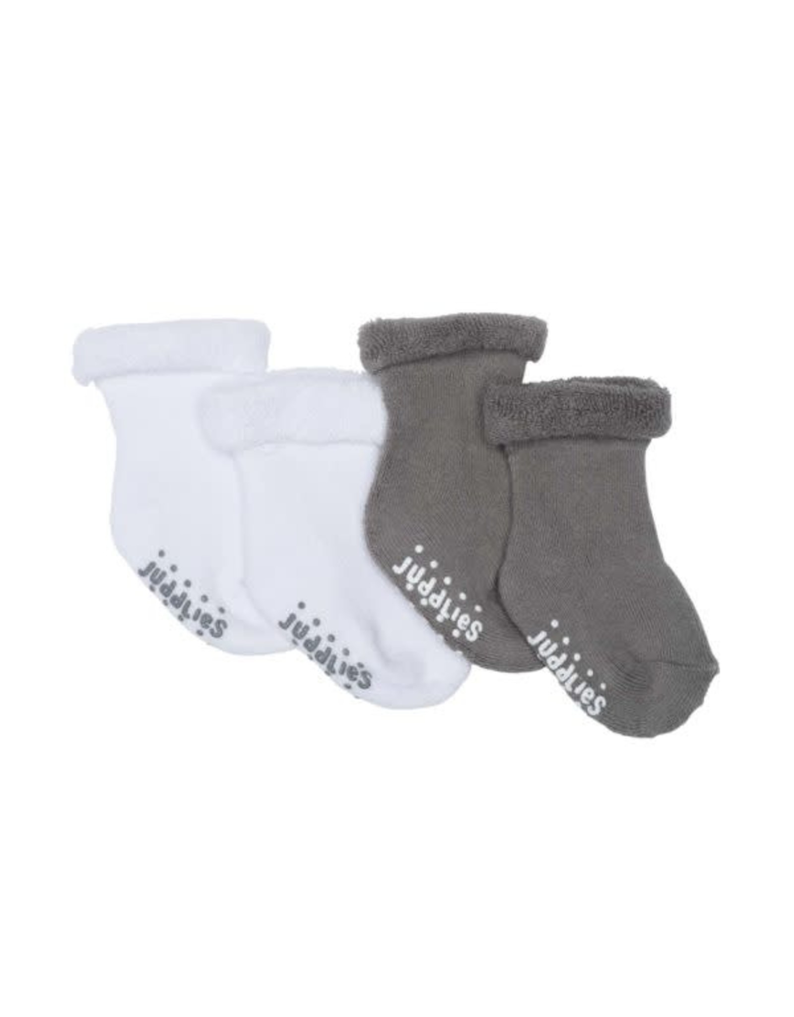 Juddlies Infant Socks 2 pairs Grey & White