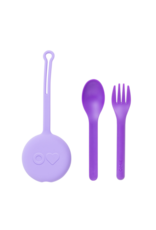 OmieLife Fork, Spoon & Pod Set, Lilac