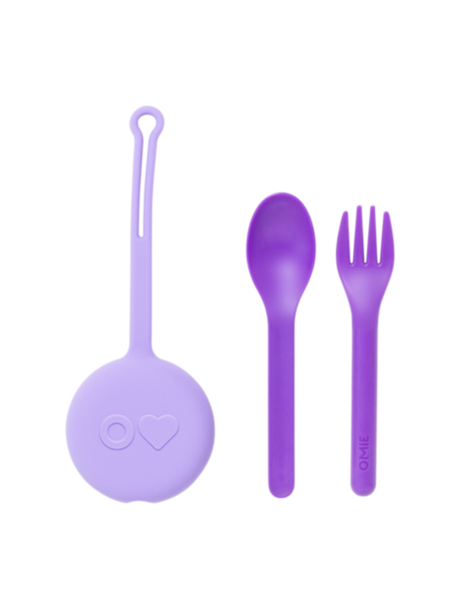 OmieLife Fork, Spoon & Pod Set, Lilac
