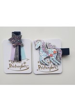 Great Pretenders Boutique Navy Unicorn Star Hairclip