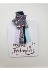 Great Pretenders Boutique Navy Unicorn Star Hairclip