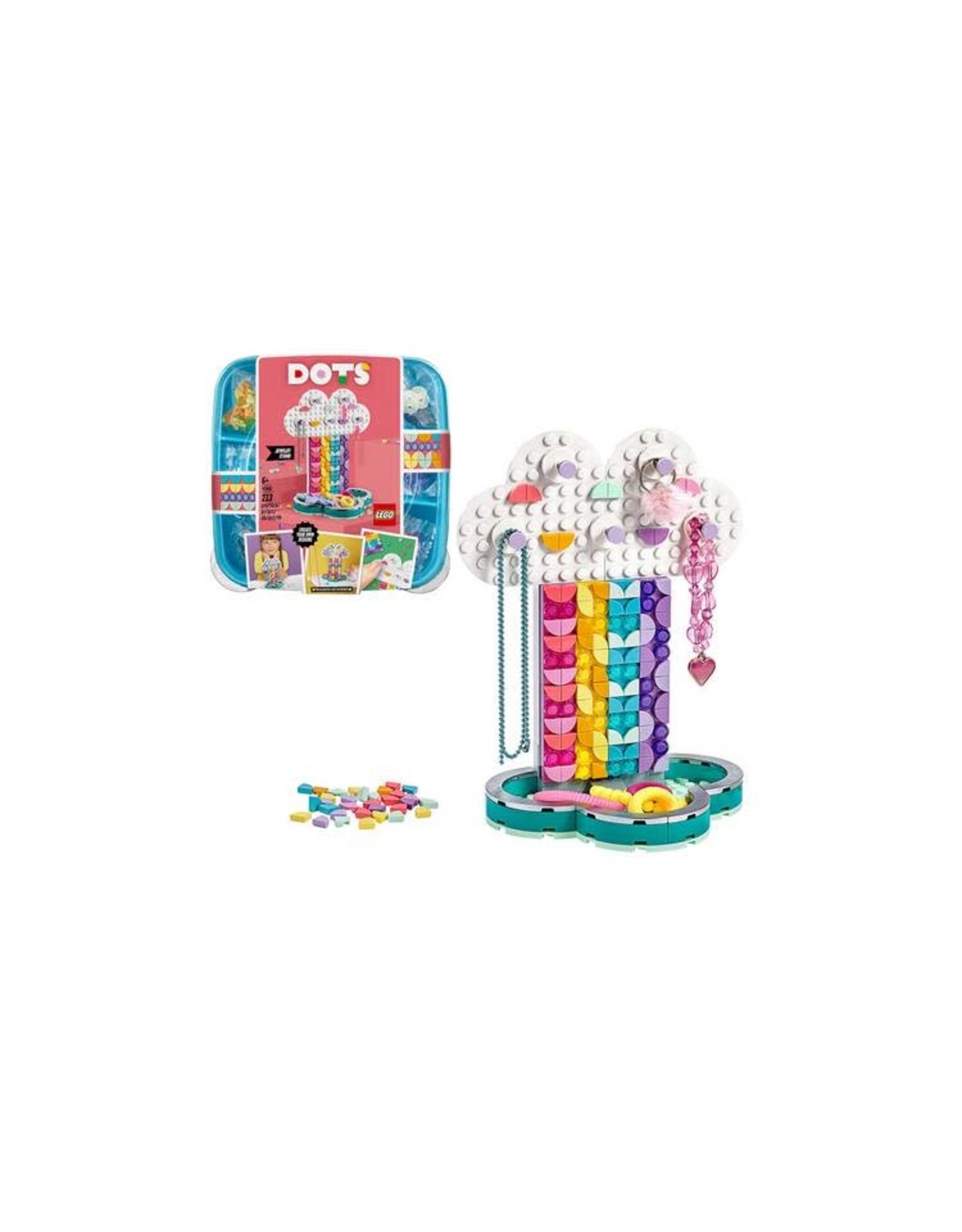 lego dots rainbow jewelry stand