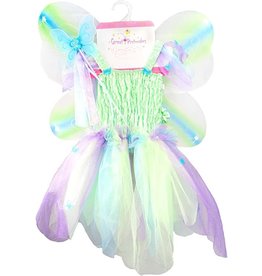 Great Pretenders Butterfly Dress with Wings & Wand Multi Size 5-6