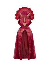 Great Pretenders Triceratops Hooded Cape Red 4-5