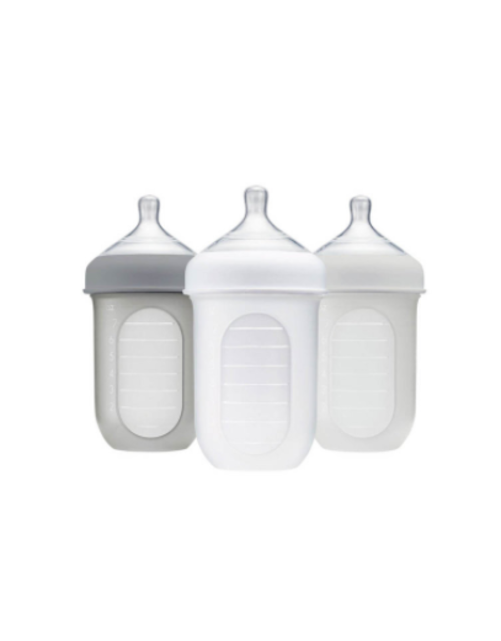 Boon Nursh Silicone Bottle Gray 3 Pack 8oz