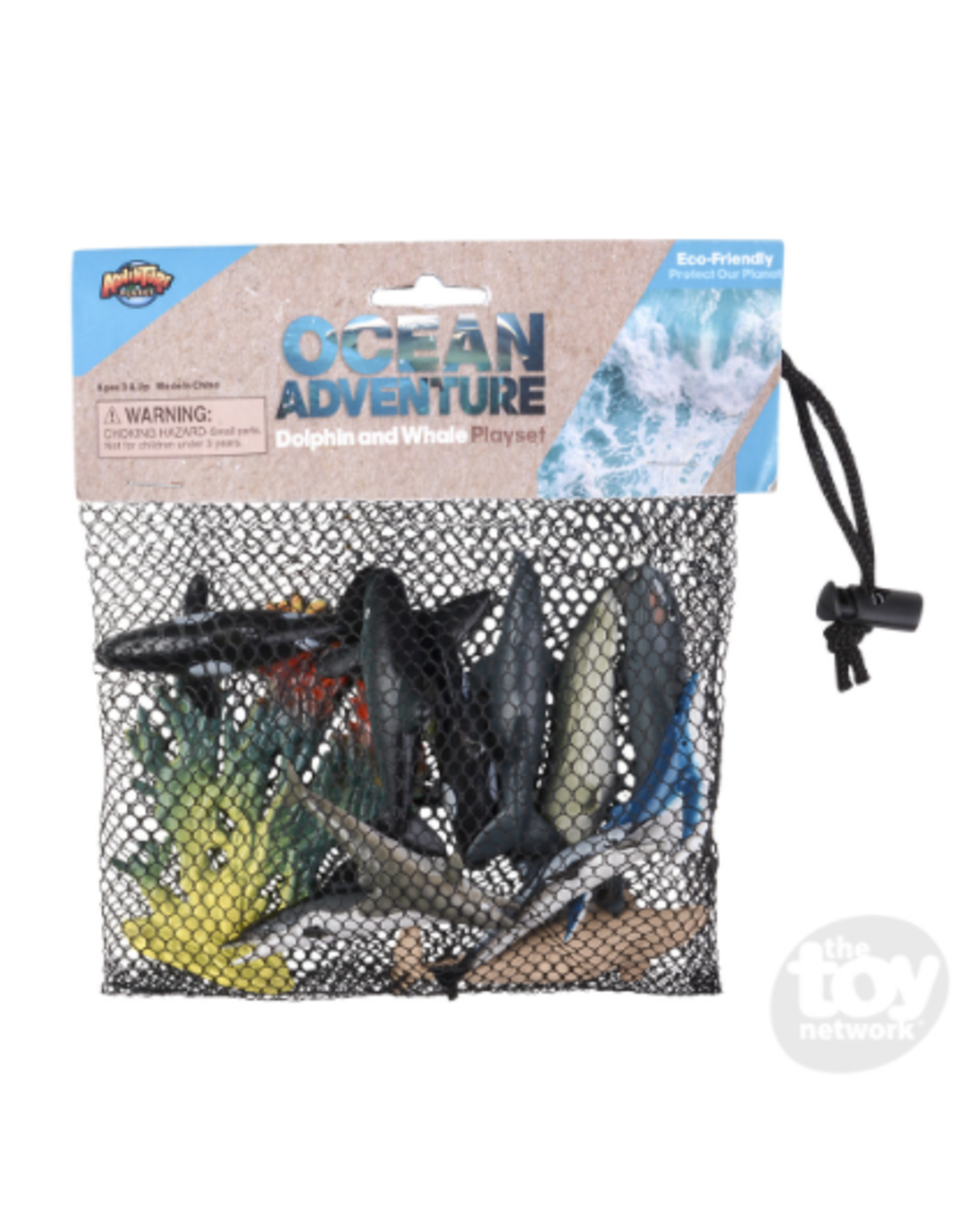 The Toy Network Dolphin and Whale Mesh Bag Play Set, 12 pack