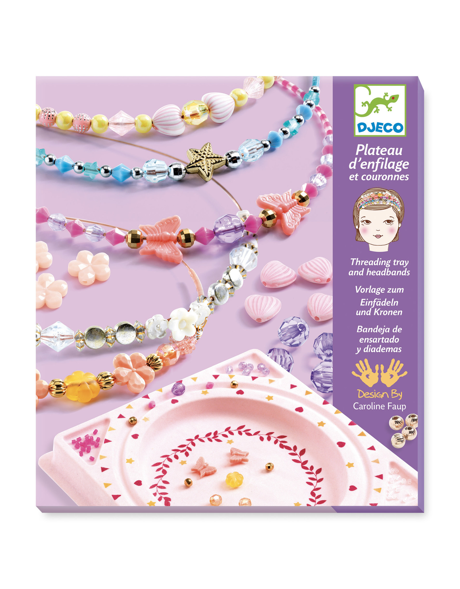 Djeco Headband & Threading Tray with Beads Precious