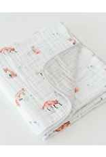Little Unicorn, LLC Cotton Muslin Baby Quilt, Fox