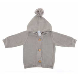 Beba Bean Pom Pom Hoodie Grey