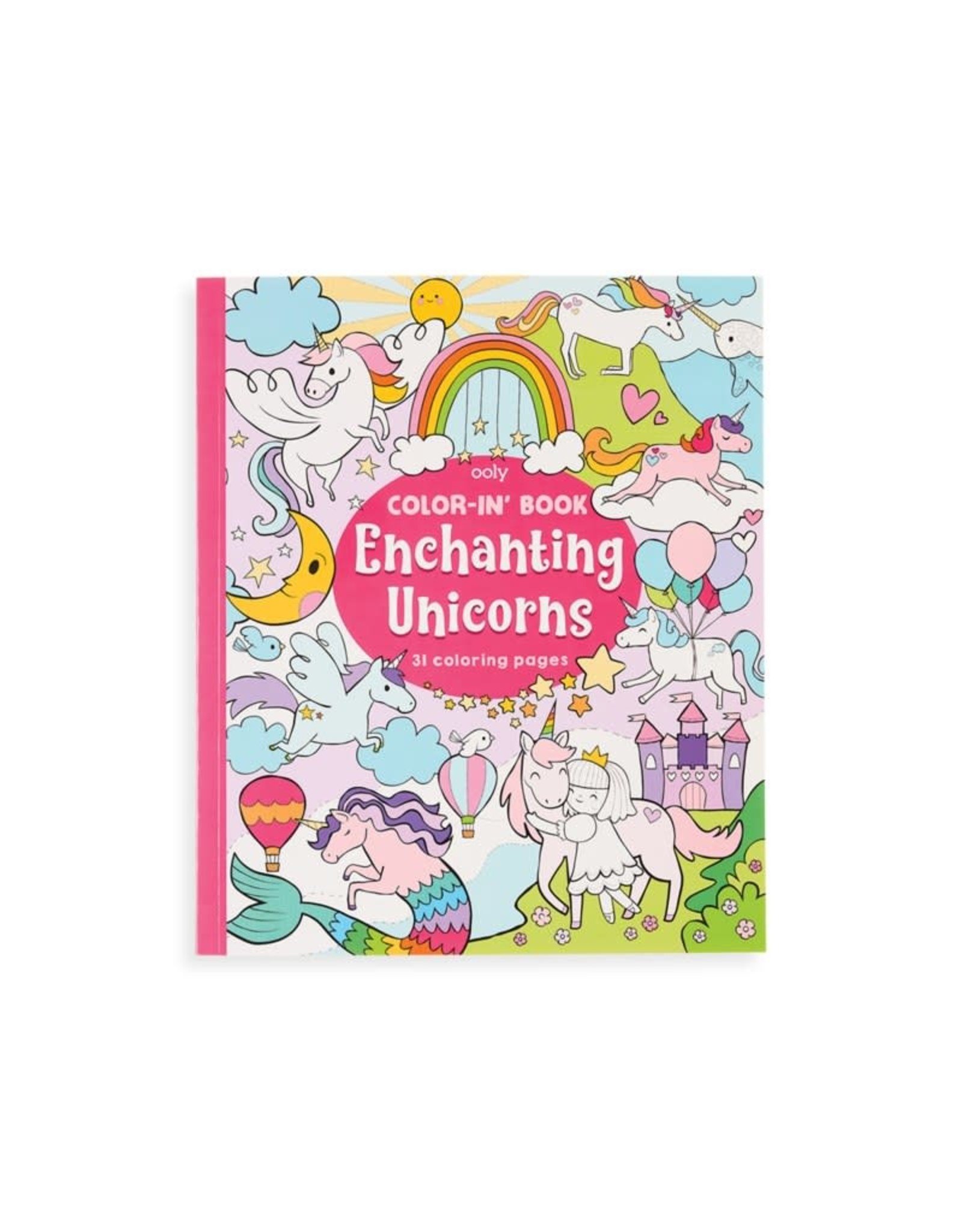 Ooly Colouring Book Enchanting Unicorns