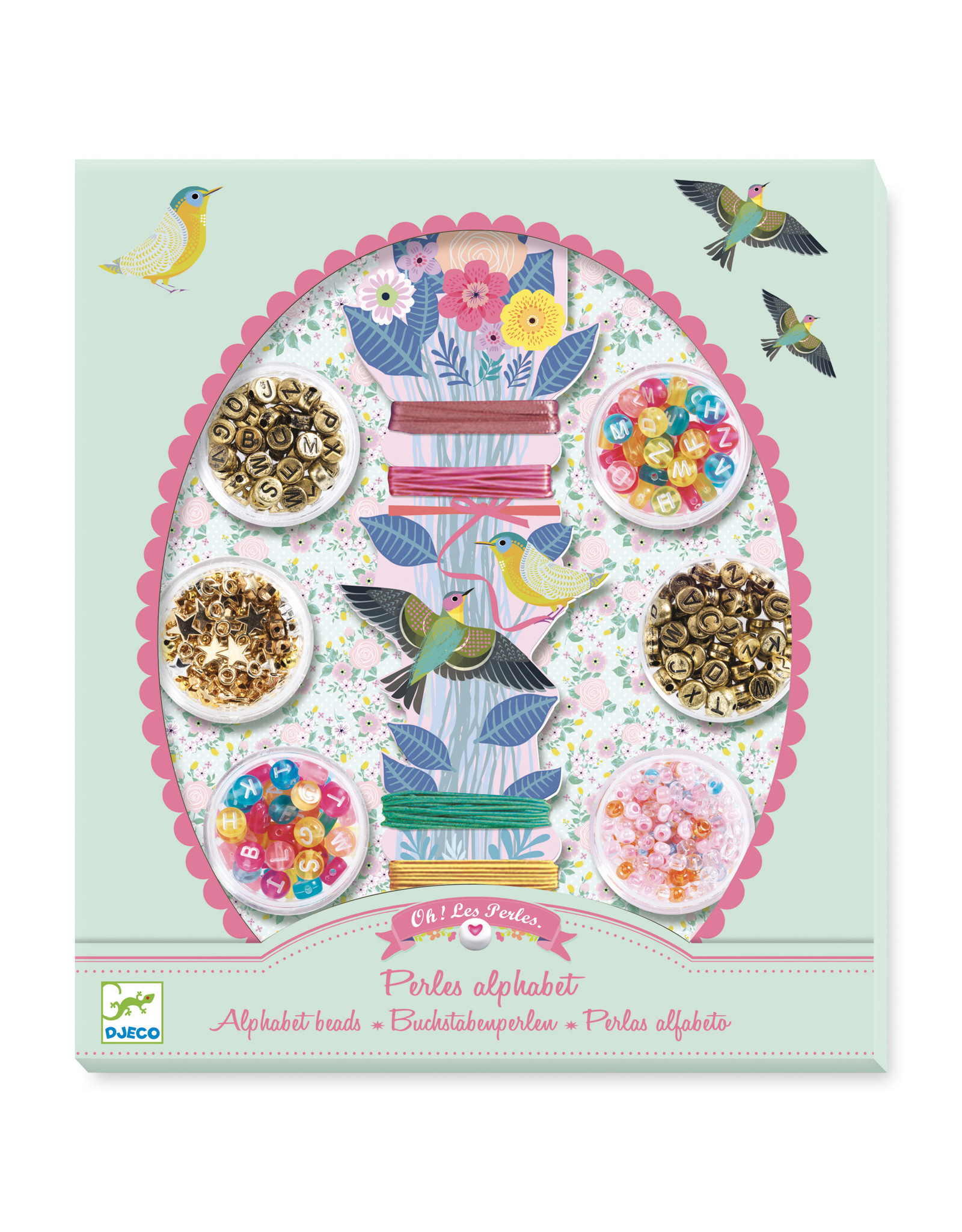 Djeco Wooden Beads Alphabet