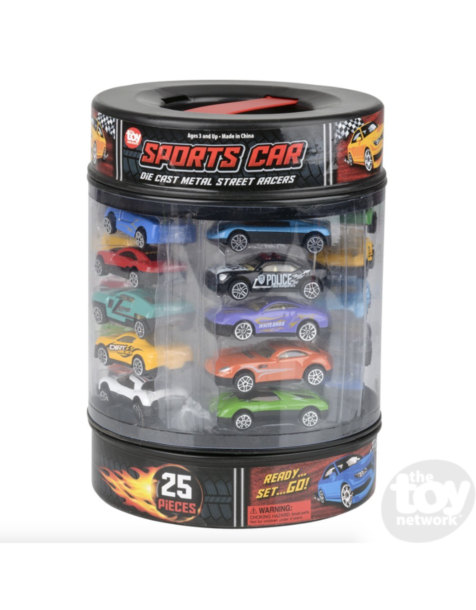 The Toy Network Die-Cast Car Set in Tire Carrying Tub