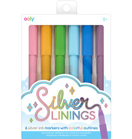 Ooly Silver Linings Outline Markers, Set of 6