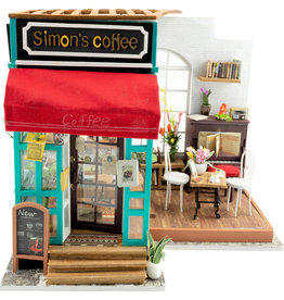 Hands Craft DIY Miniature Dollhouse Kit, Simon's Coffee
