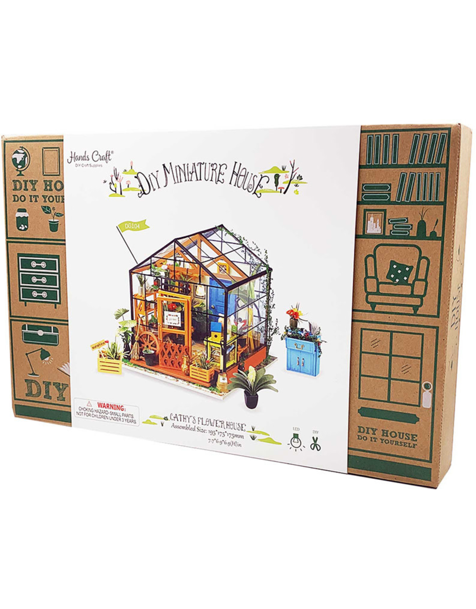 Hands Craft DIY Miniature Dollhouse Kit Cathy's Flower House