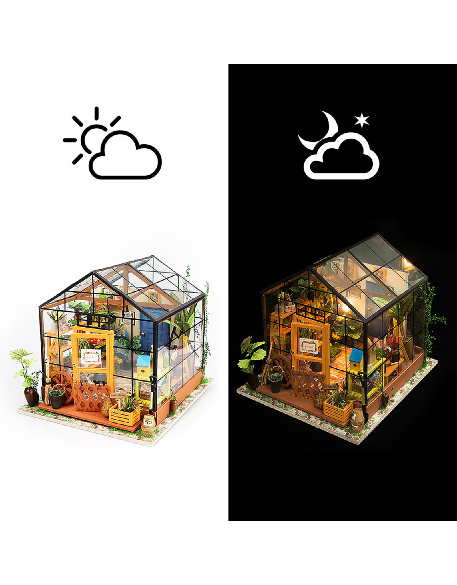Hands Craft DIY Miniature Dollhouse Kit Cathy's Flower House