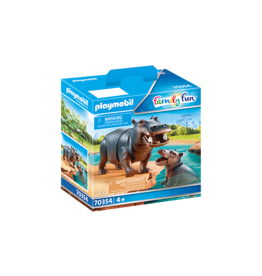 Playmobil Hippo With Calf