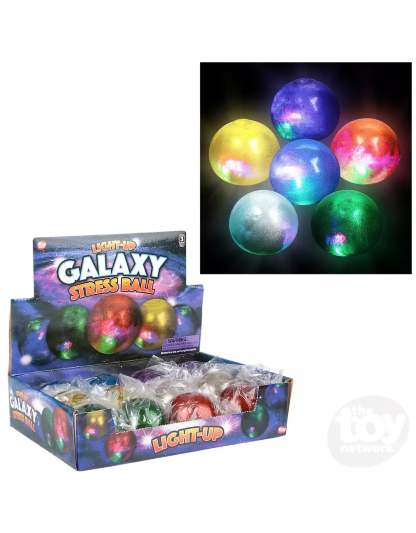 The Toy Network Light-Up Galaxy Stress Ball 2.5"
