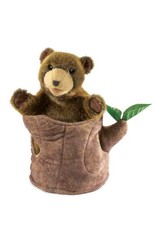 Folkmanis Bear in Tree Stump Puppet