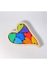 Grimm's Spiel & Holz Design Building Sets, Hearts Rainbow