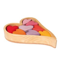 Grimm's Spiel & Holz Design Building Sets, Hearts Red