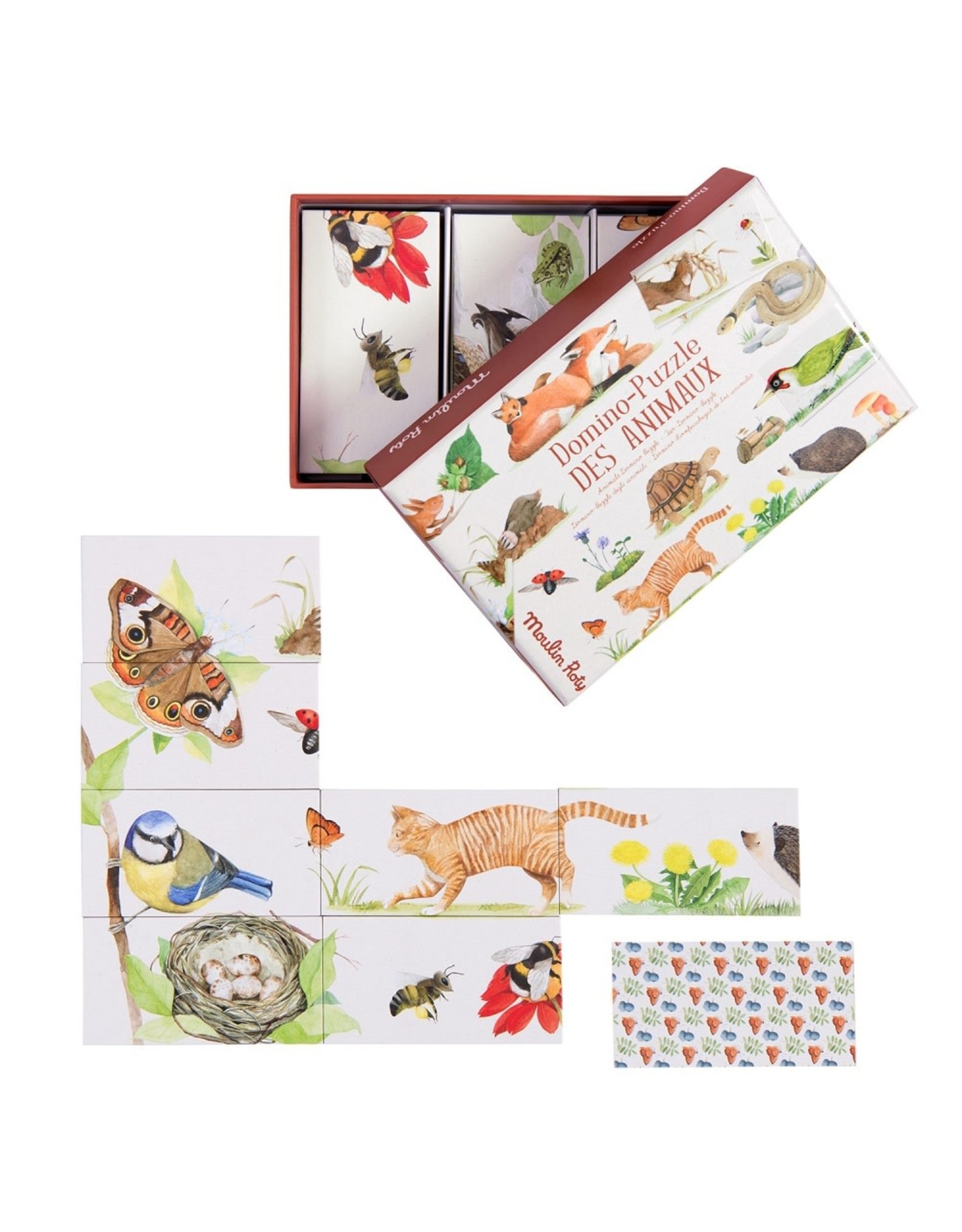 Moulin Roty The Gardener, Animals Domino Puzzle